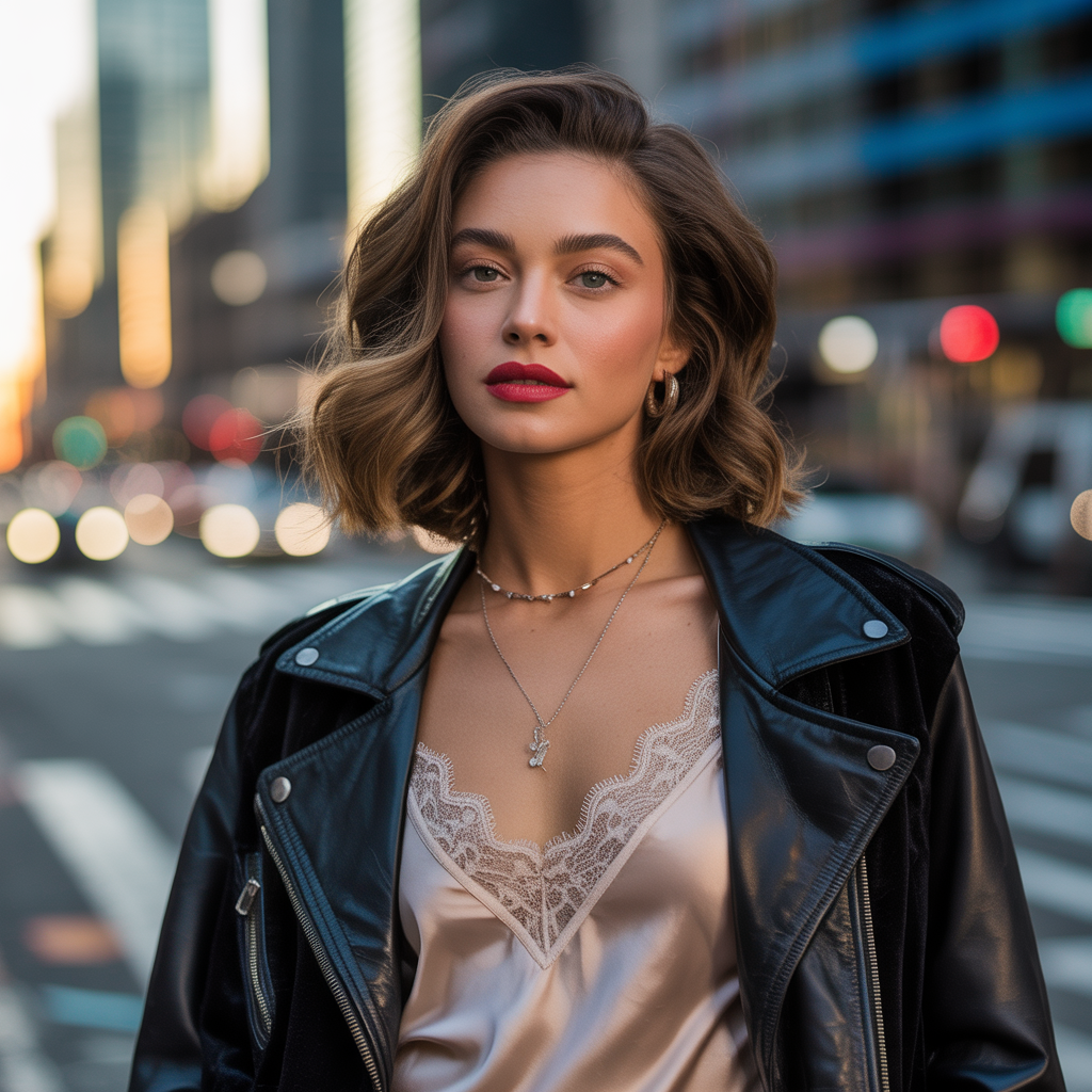what to wear under a leather jacket