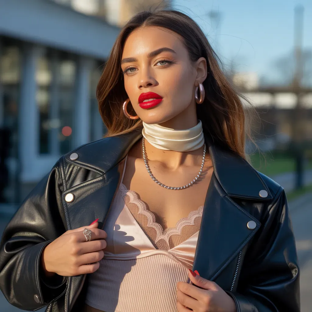 what to wear under a leather jacket
