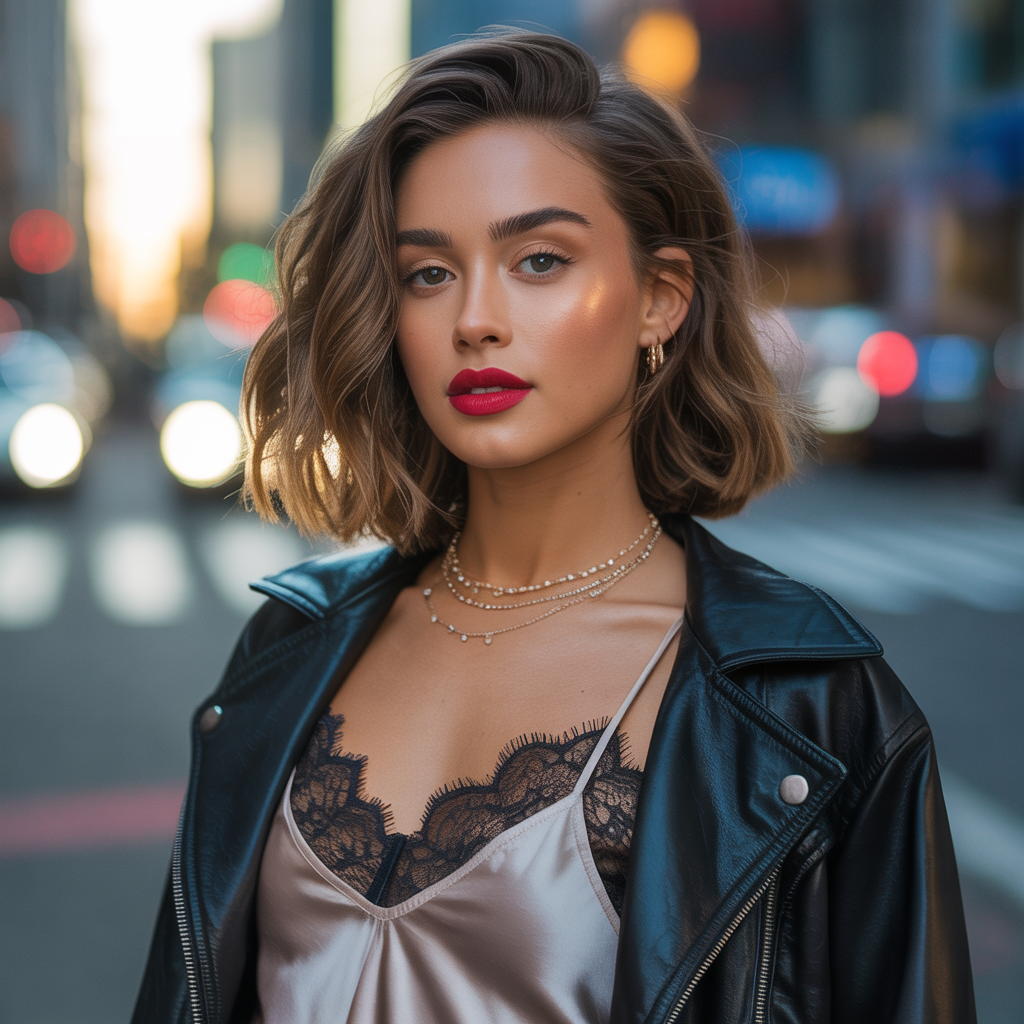 what to wear under a leather jacket