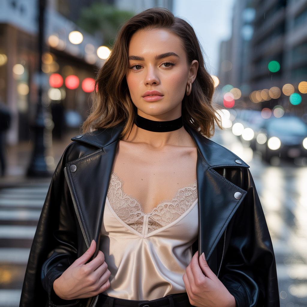 what to wear under a leather jacket