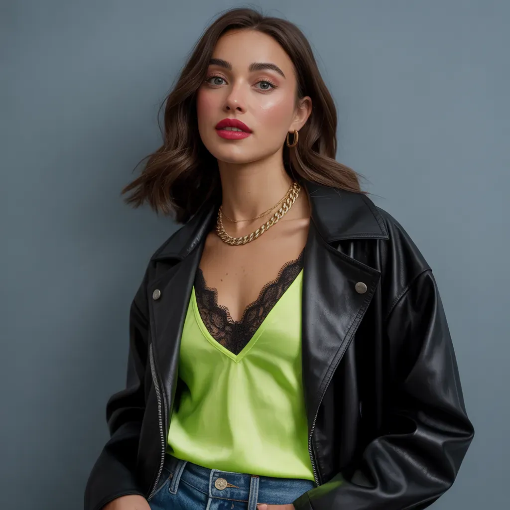 what to wear under a leather jacket
