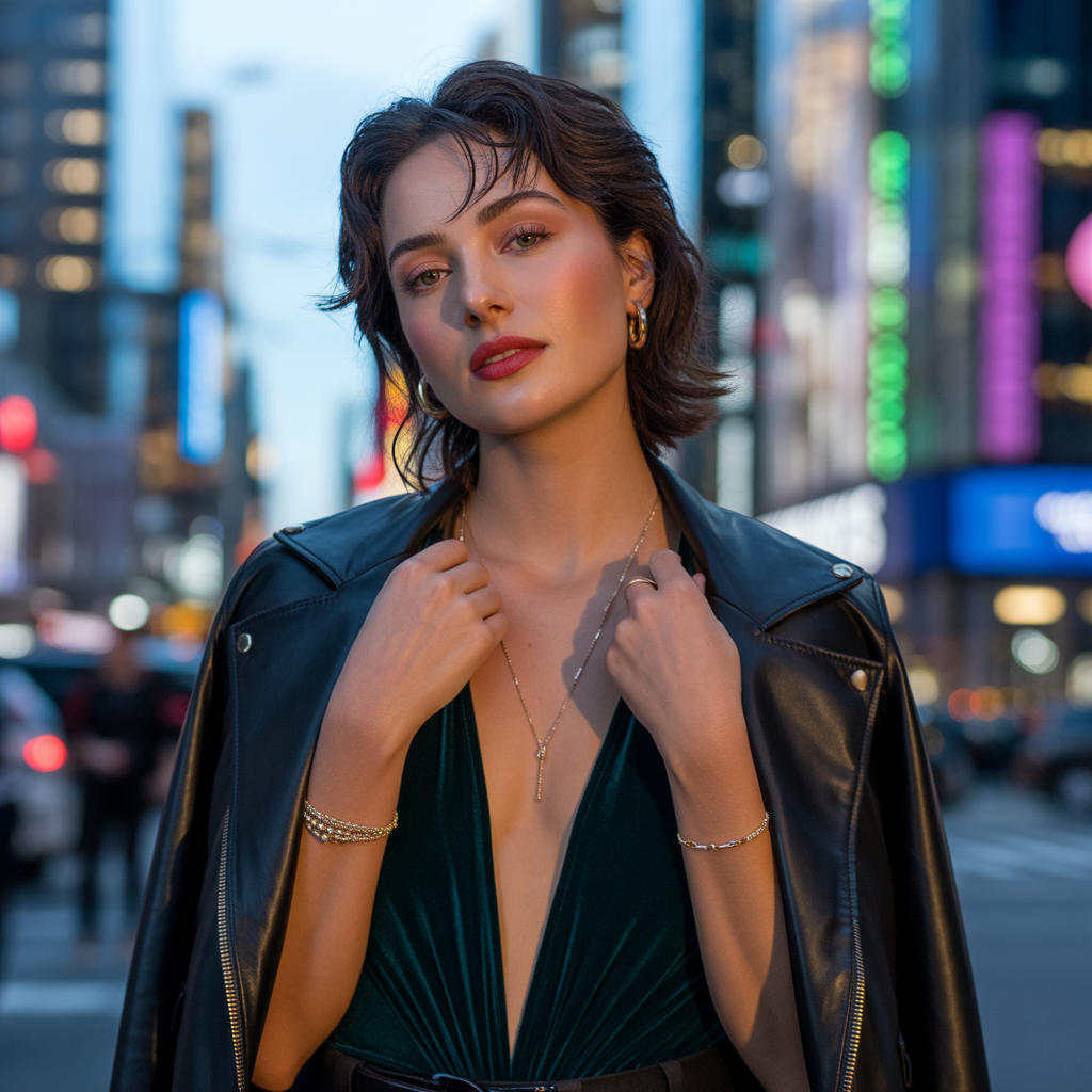 what to wear under a leather jacket