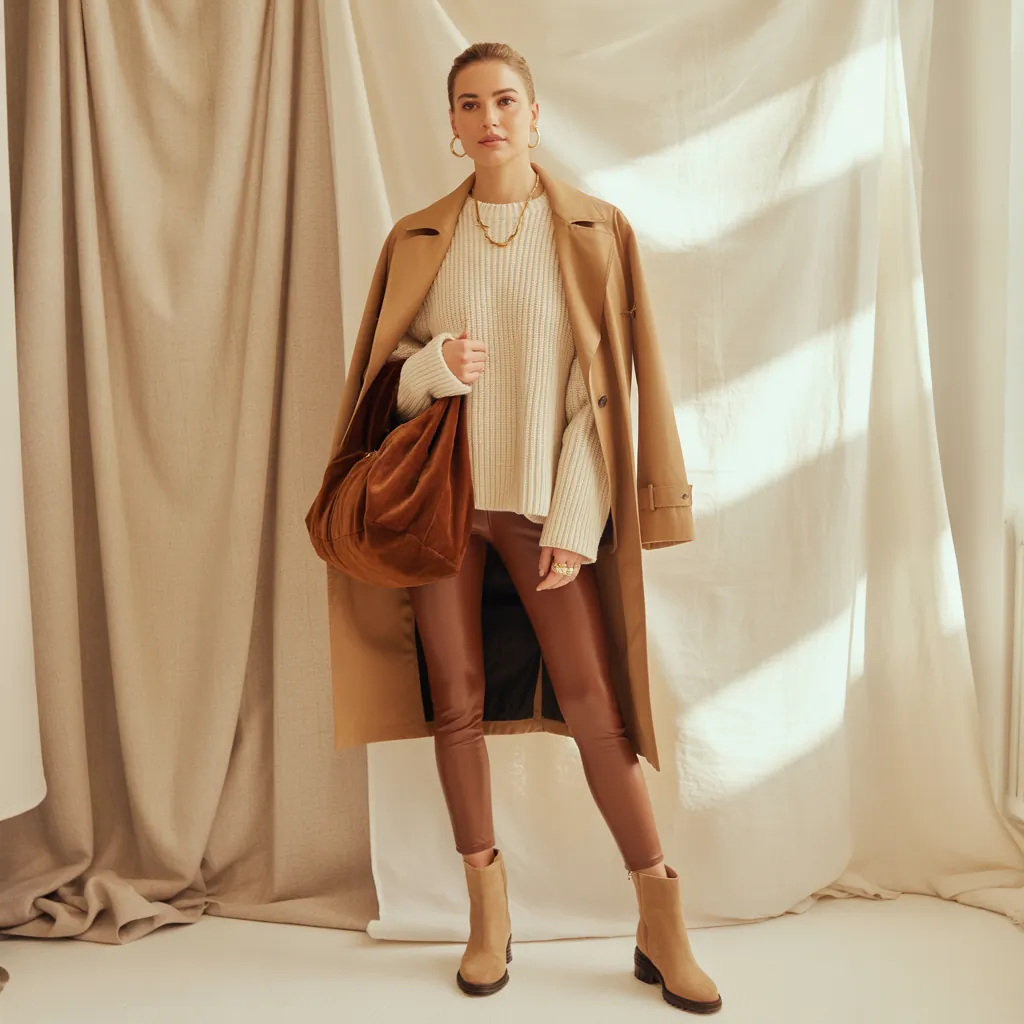 what to wear with brown leggings