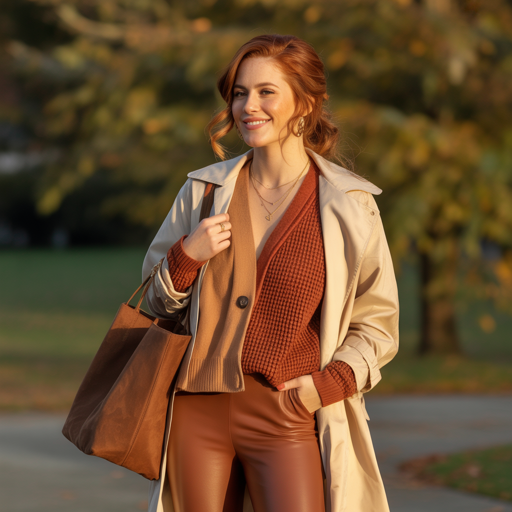 what to wear with brown leggings