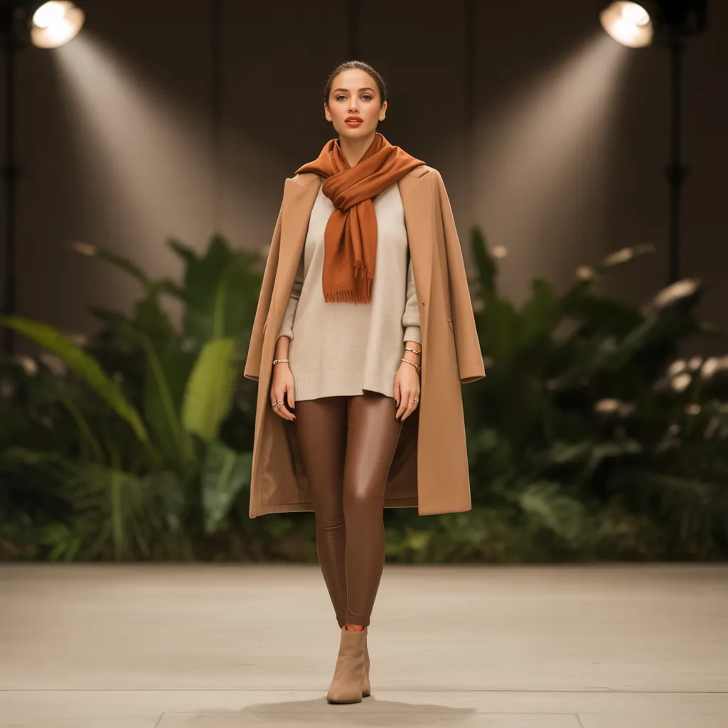 what to wear with brown leggings