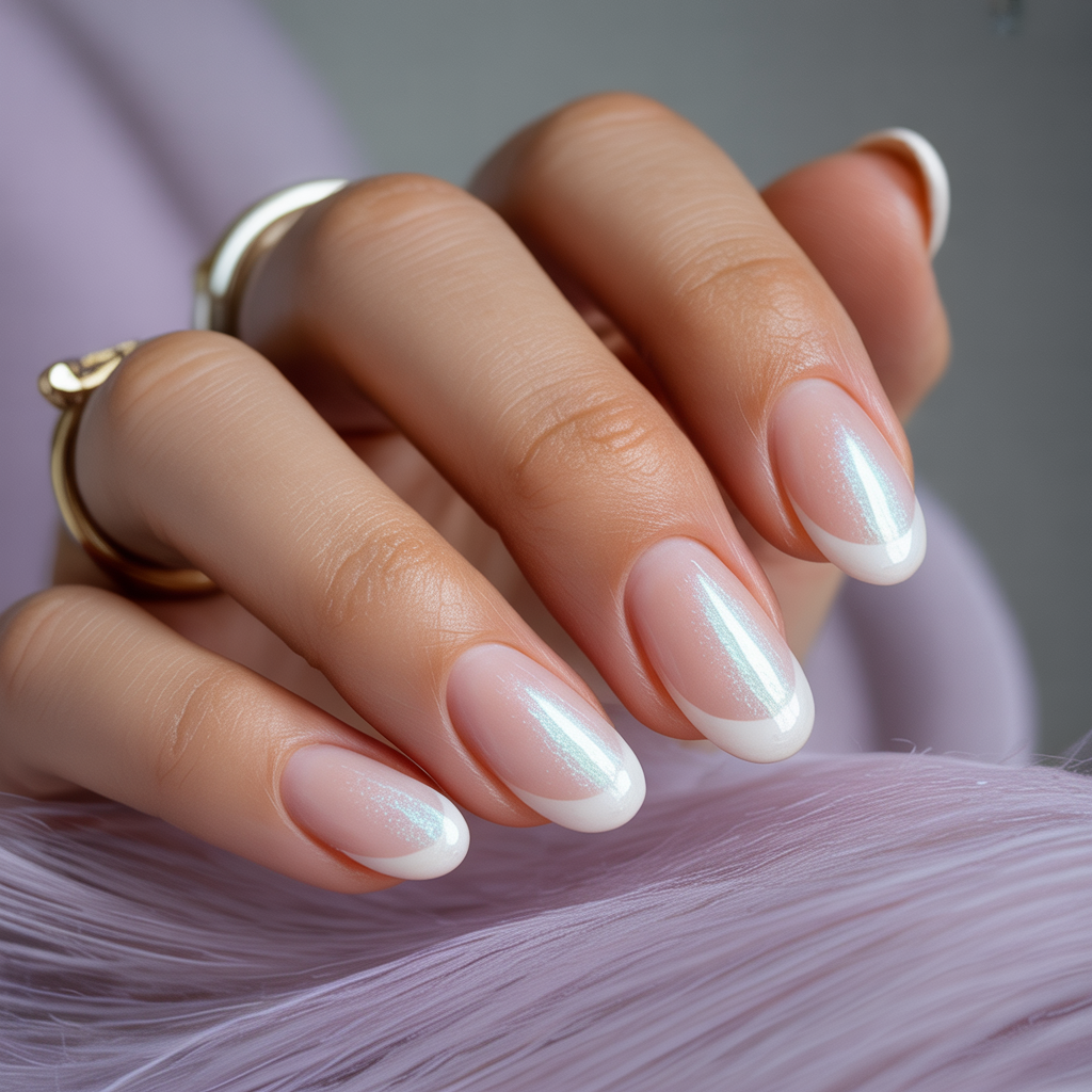 white french tip nails