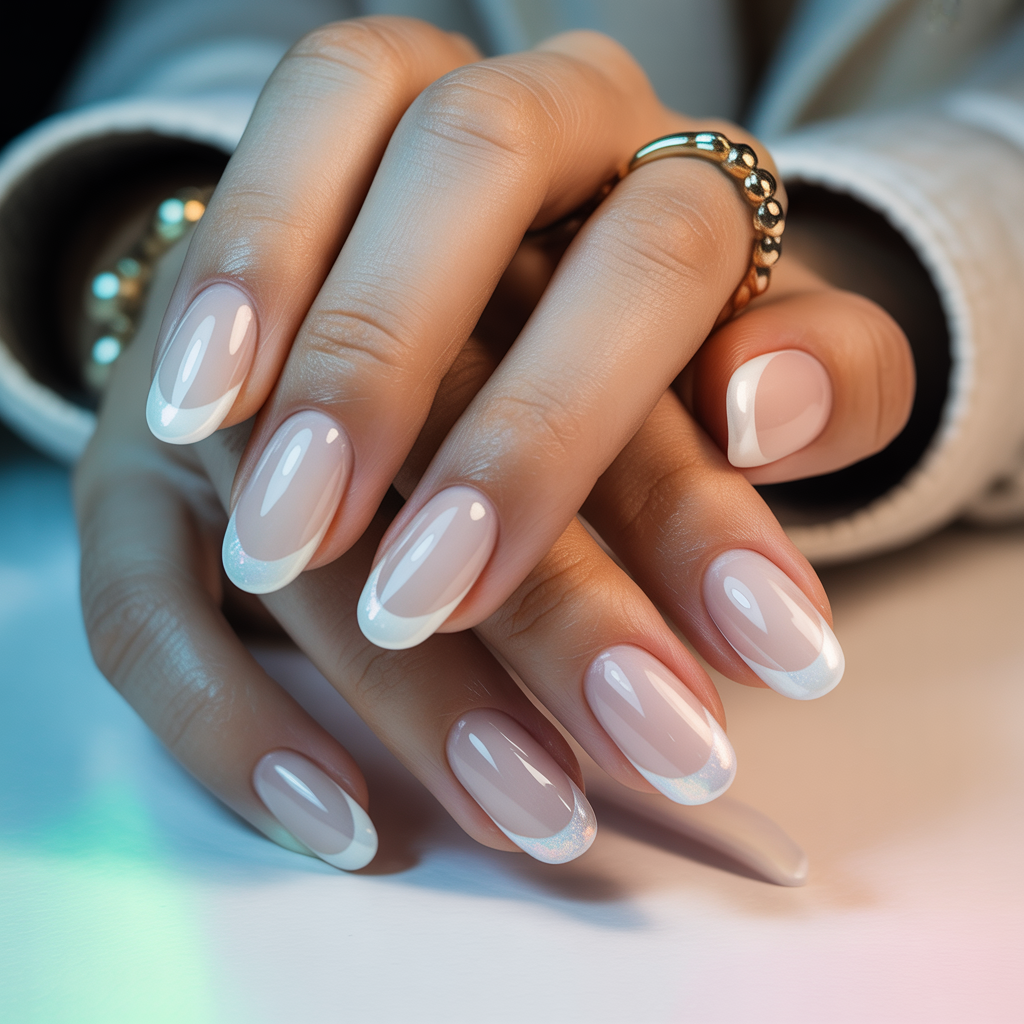 white french tip nails
