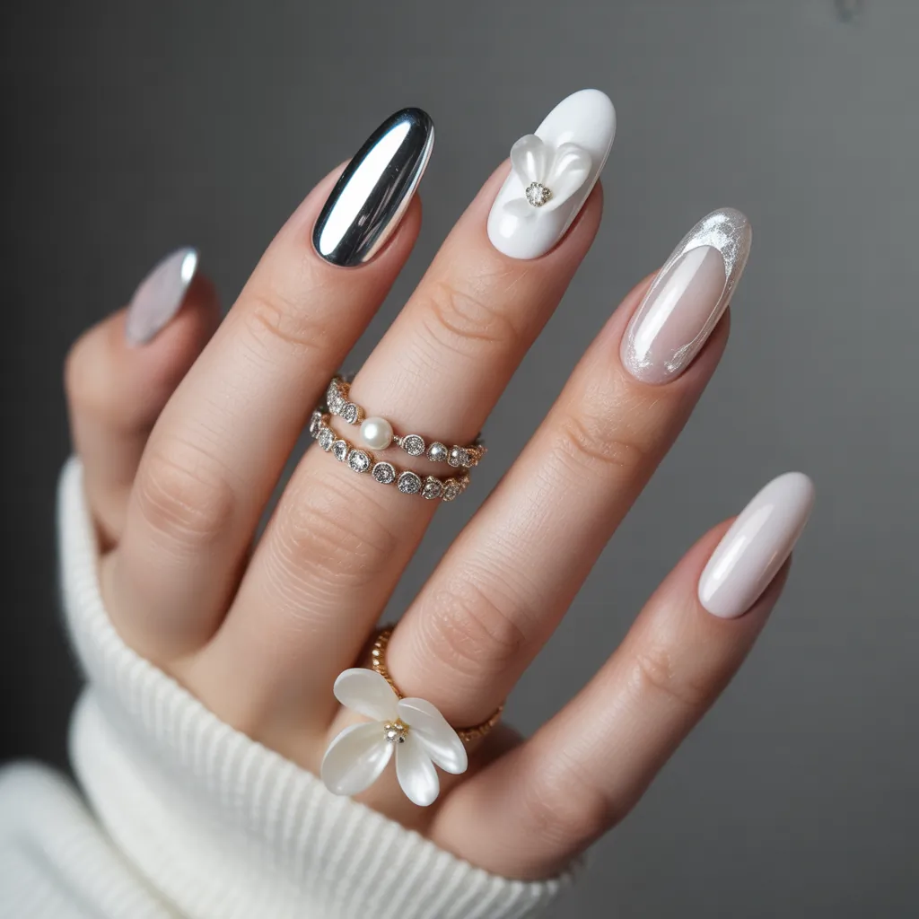 white nail styles