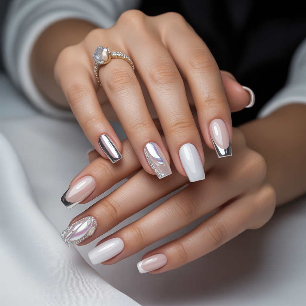 white nail styles