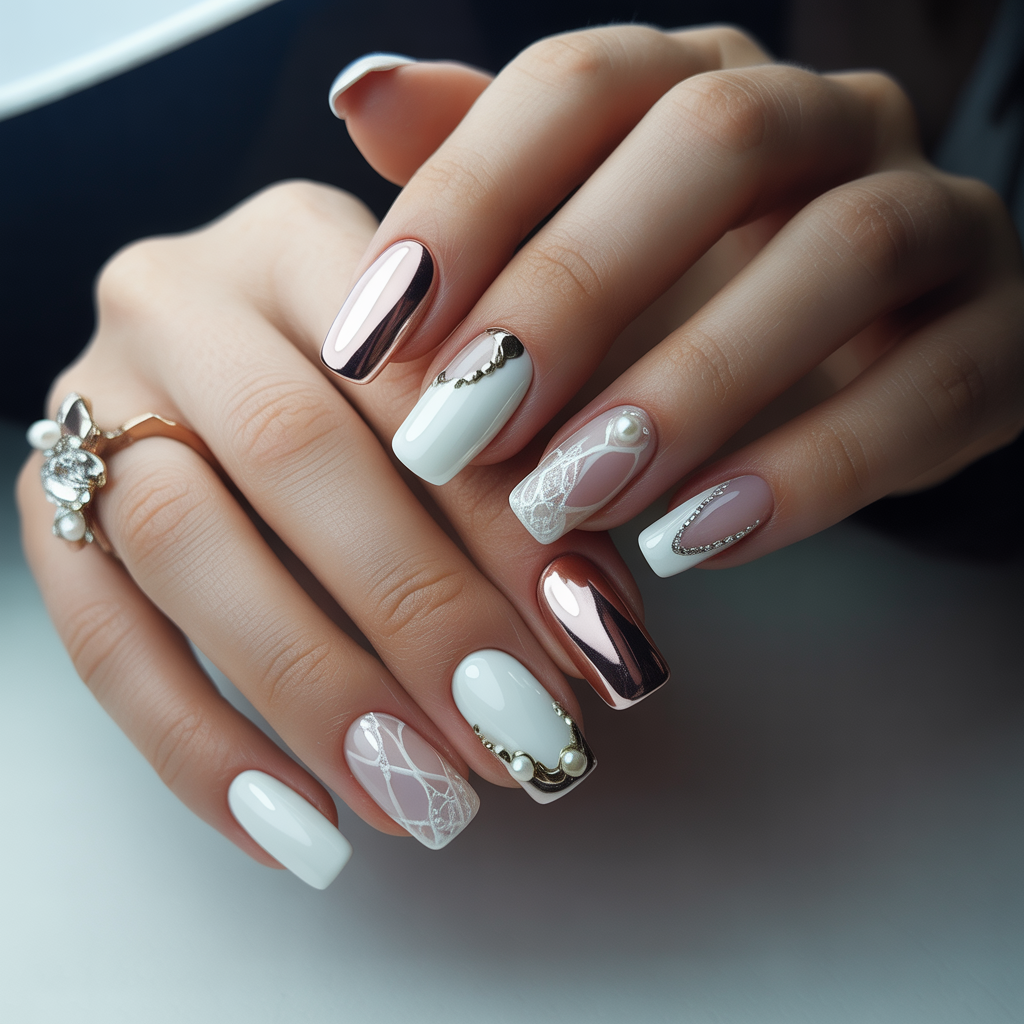 white nail styles