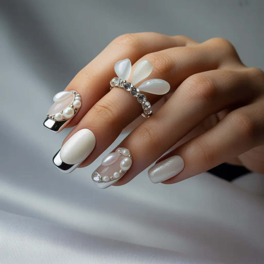 white nail styles