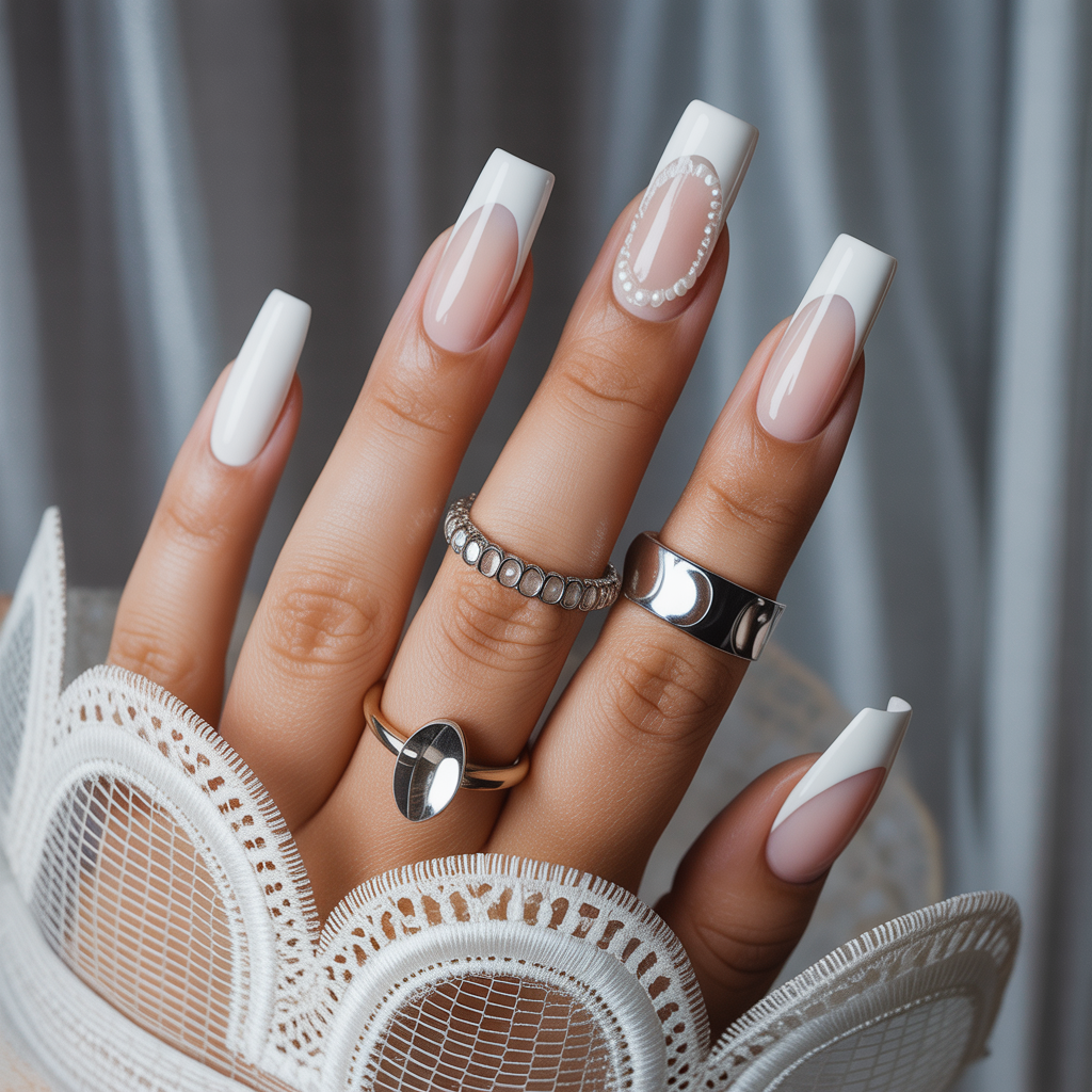 white nail styles