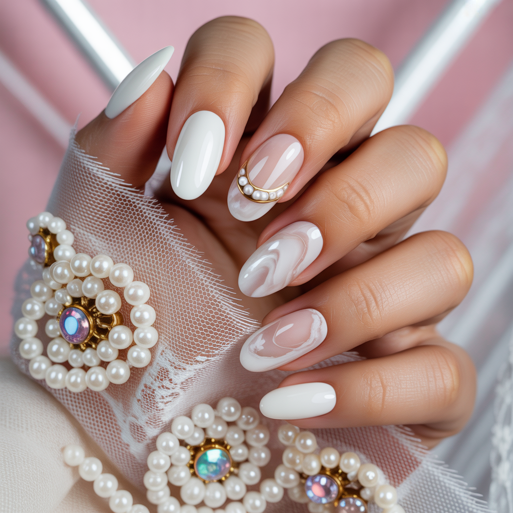 white nail styles