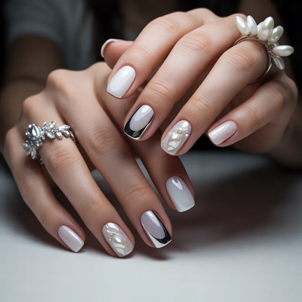 white nail styles