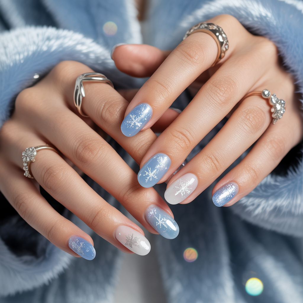 winter gel nails