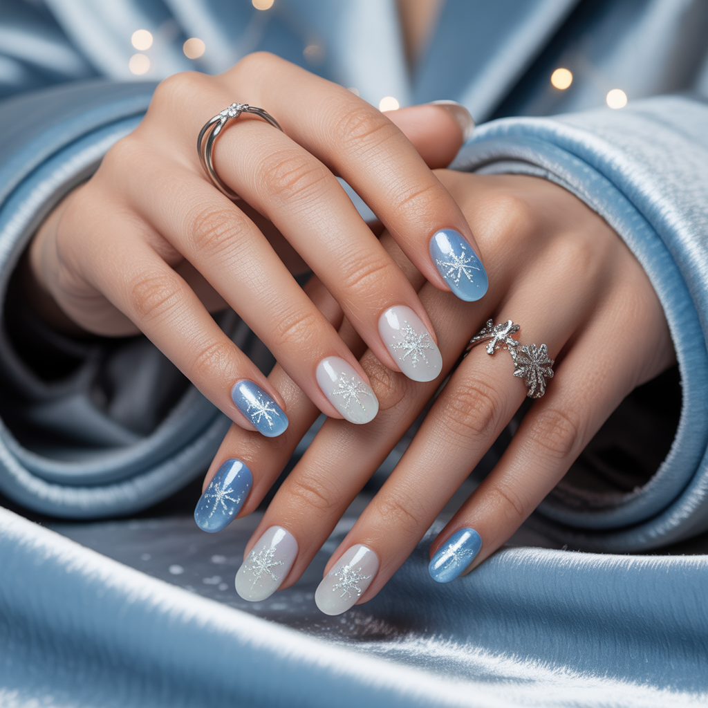 winter gel nails