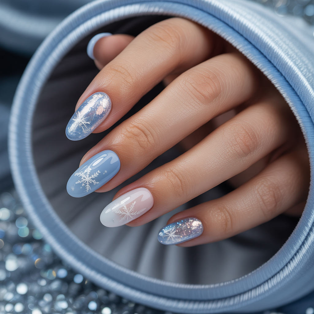 winter gel nails
