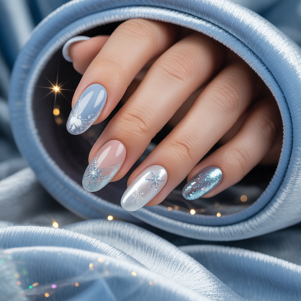 winter gel nails