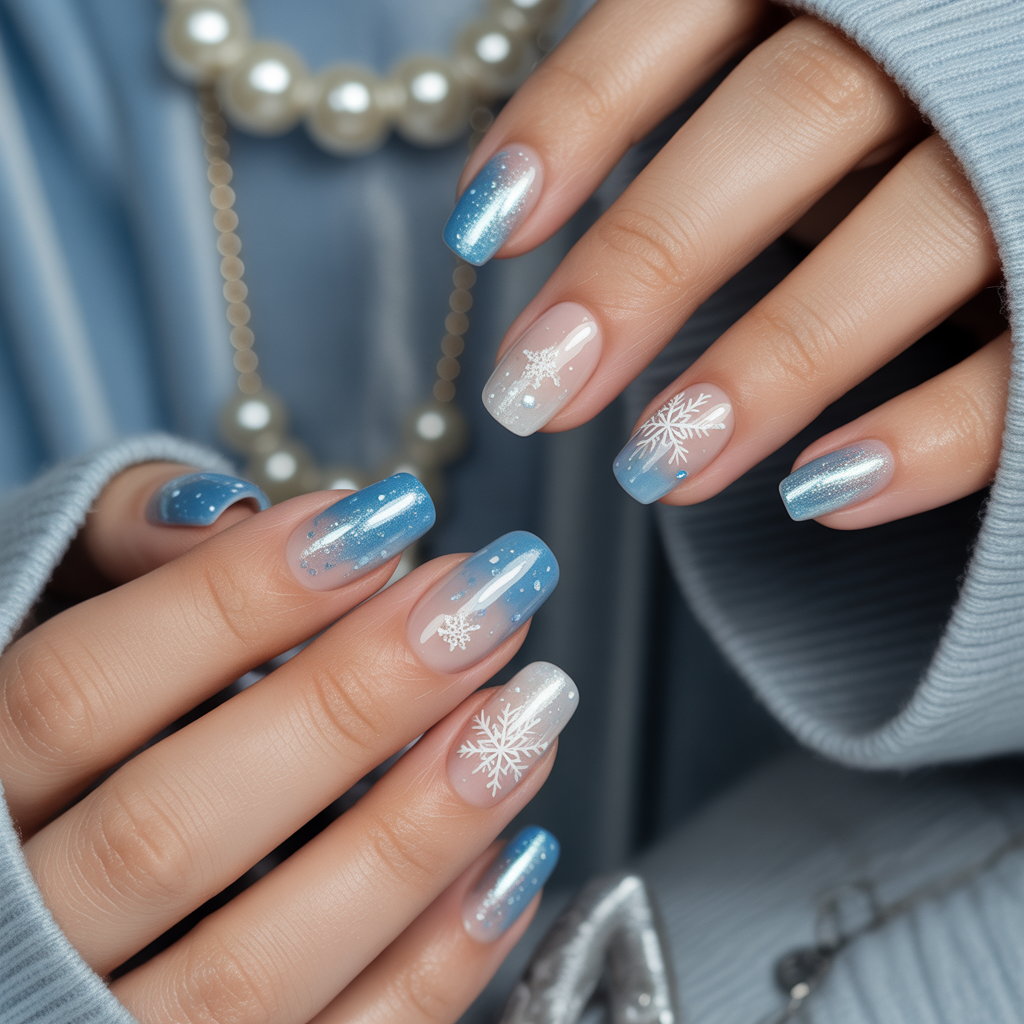 winter gel nails
