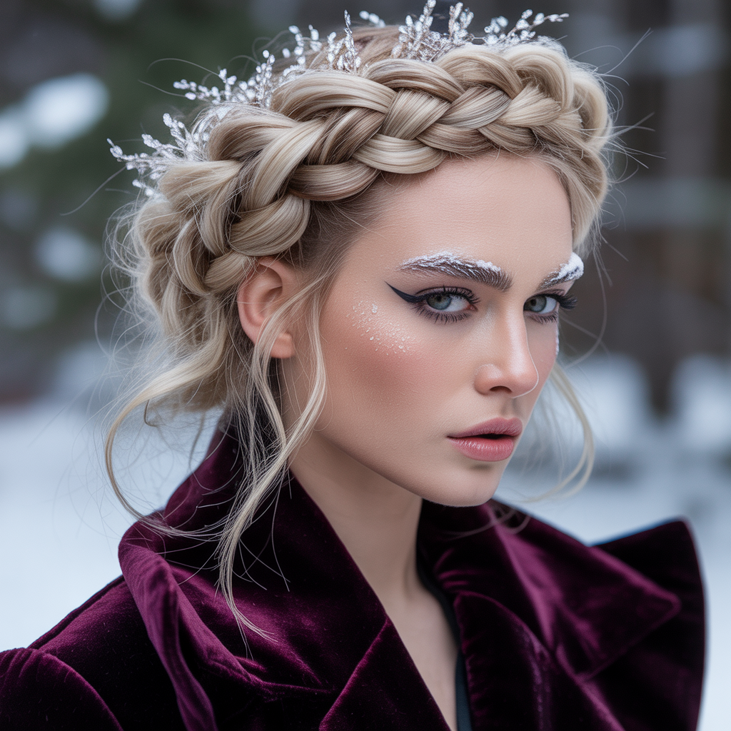 winter hair braid