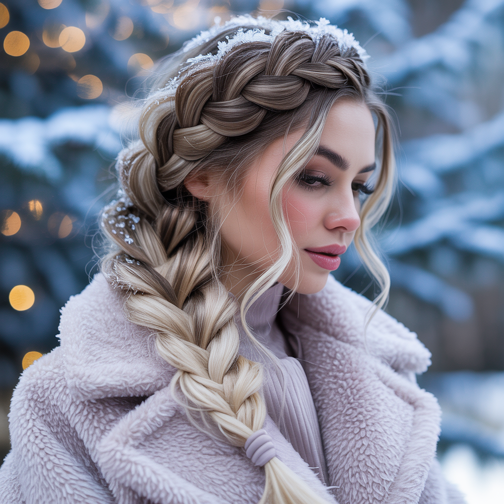 winter hair braid