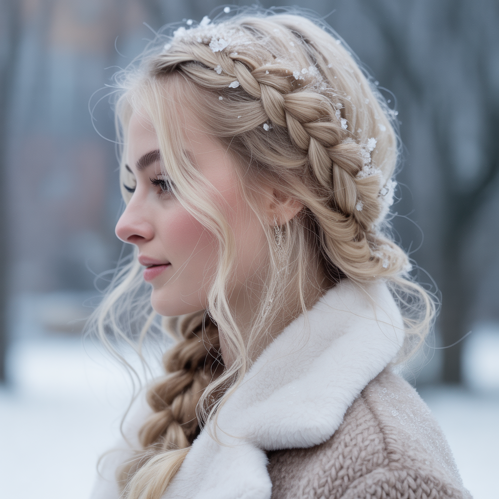 winter hair braid