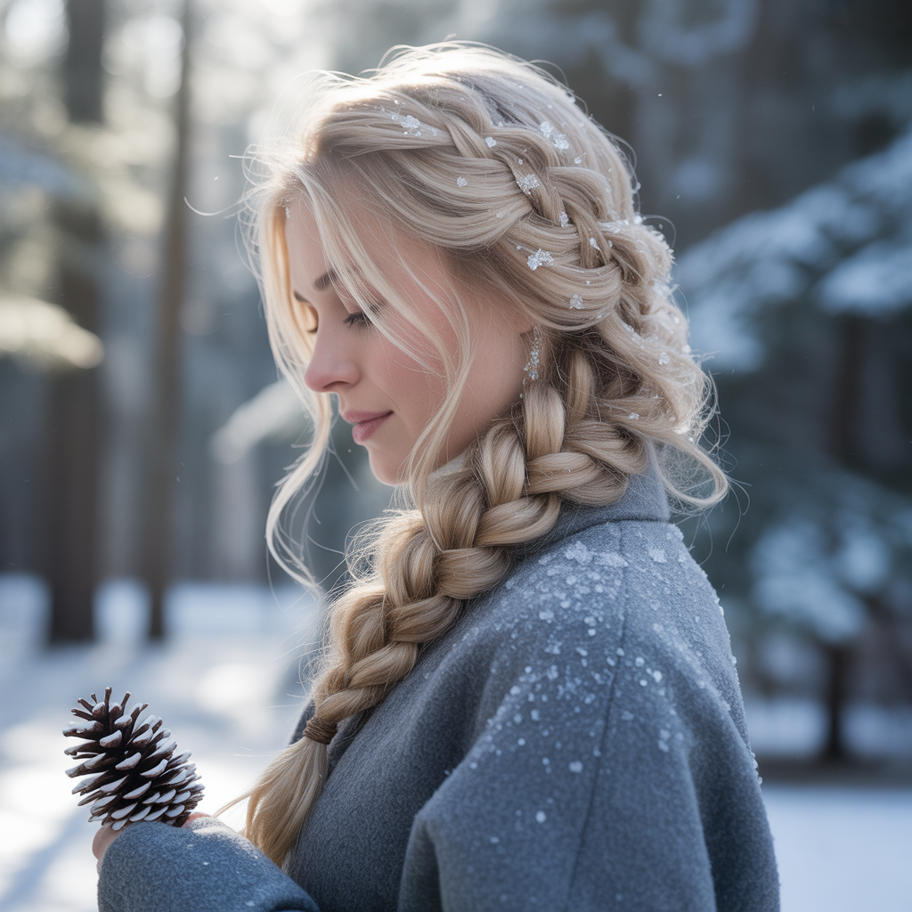 winter hair braid