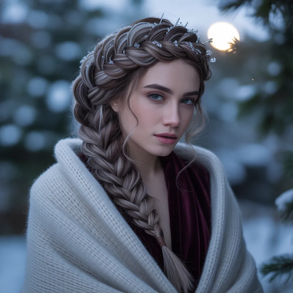 winter hair braid