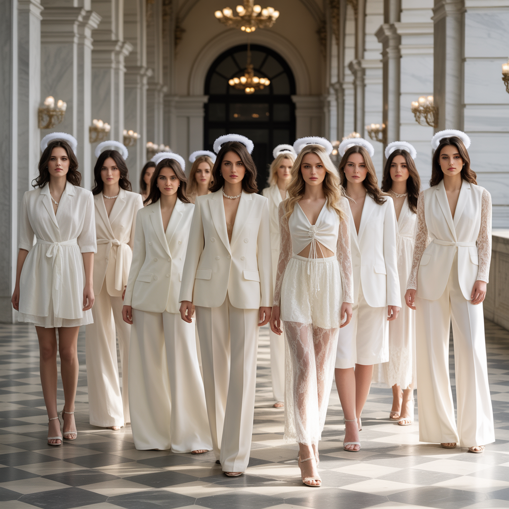 women all white outfit