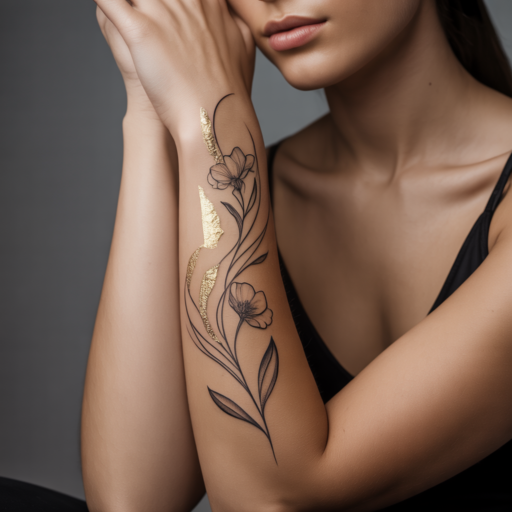 women arm tattoo