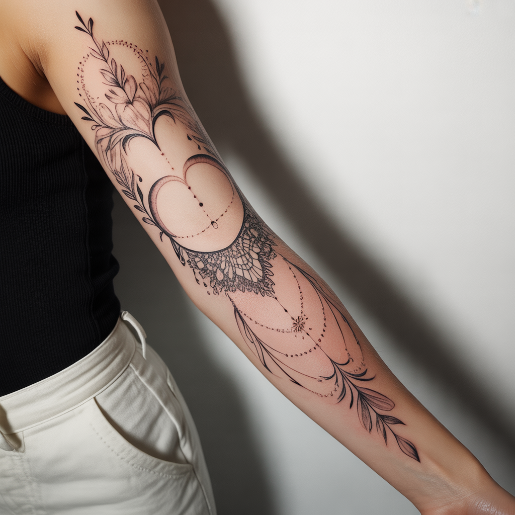 women arm tattoo