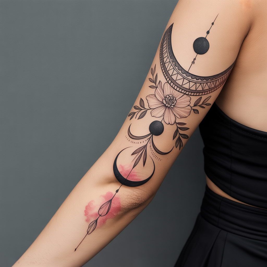 women arm tattoo