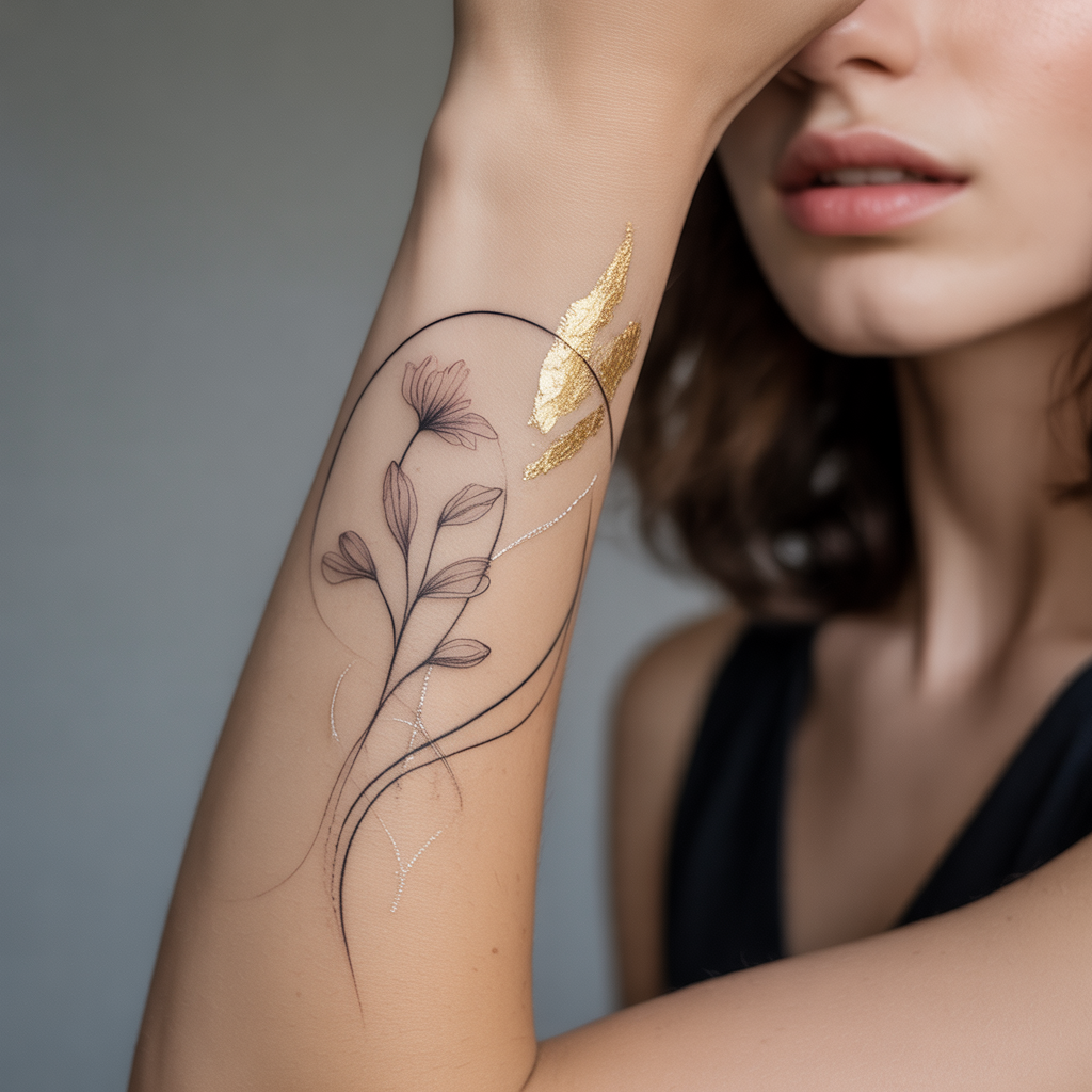 women arm tattoo