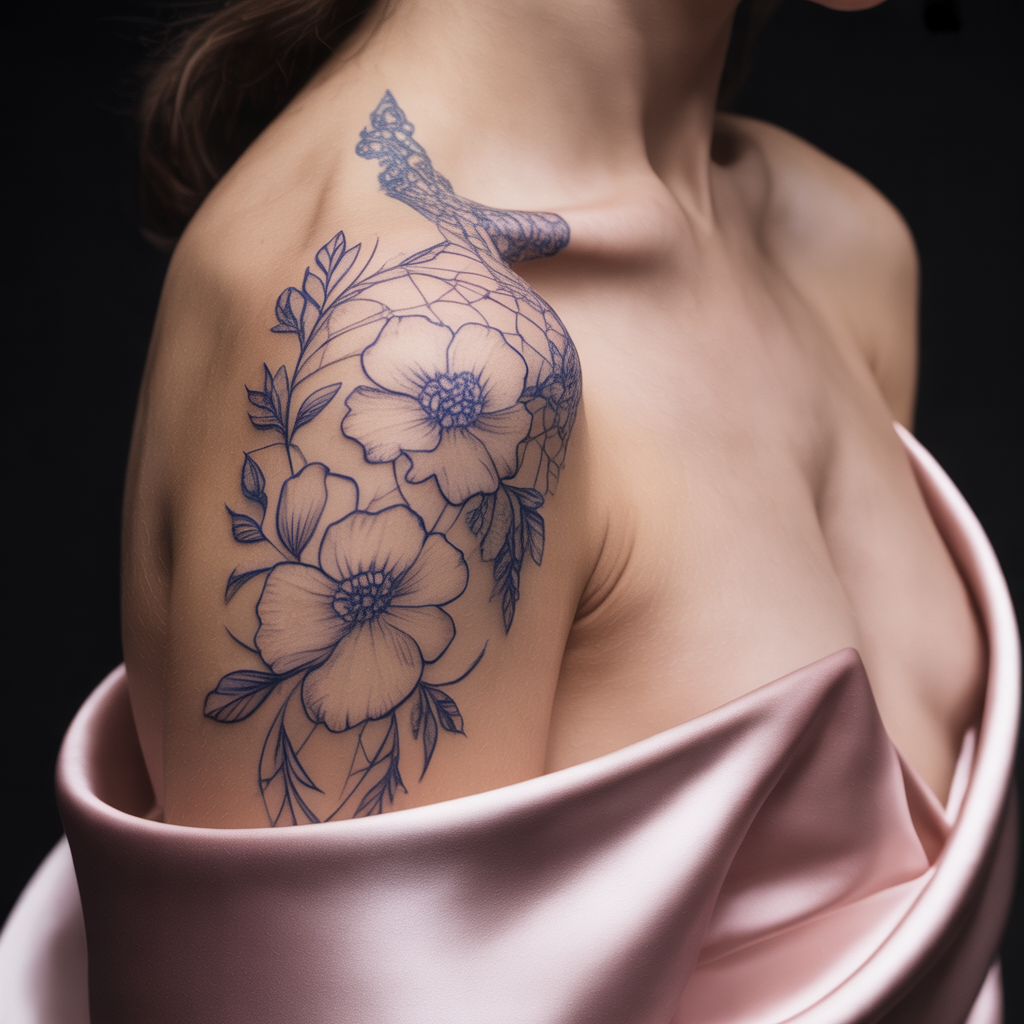 women shoulder tattoo