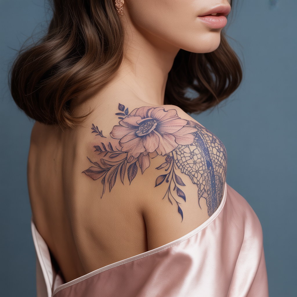 women shoulder tattoo