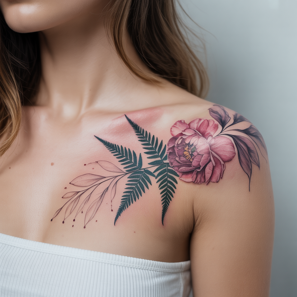 women shoulder tattoo