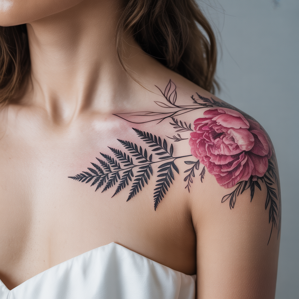 women shoulder tattoo