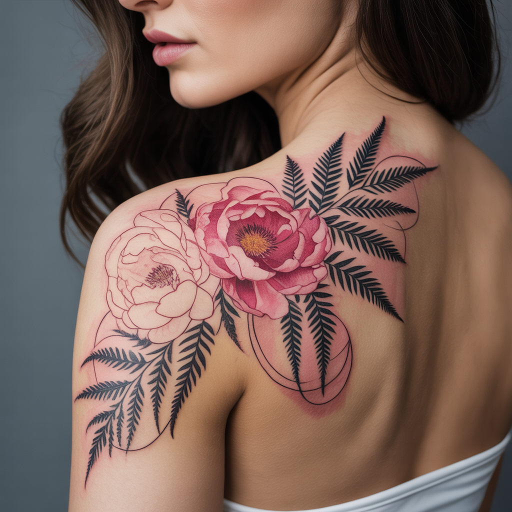 women shoulder tattoo