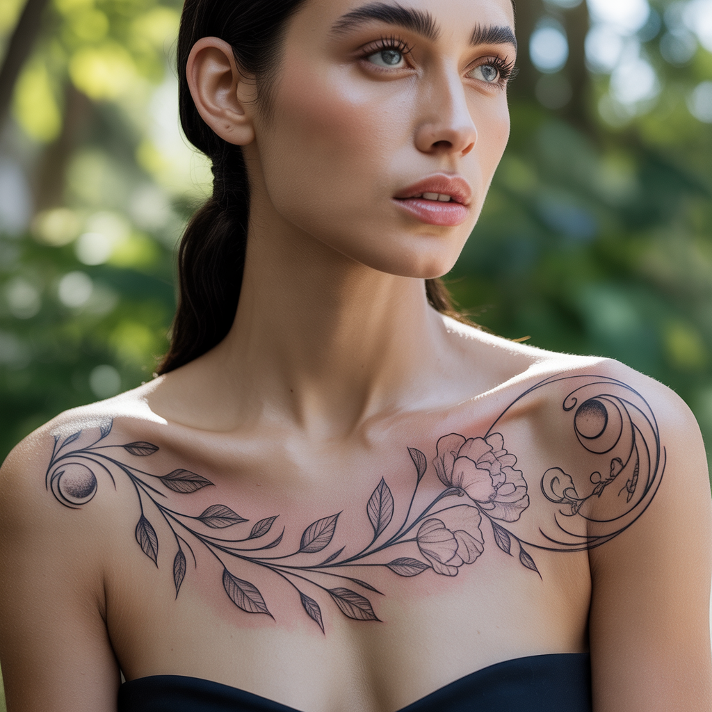 women shoulder tattoo