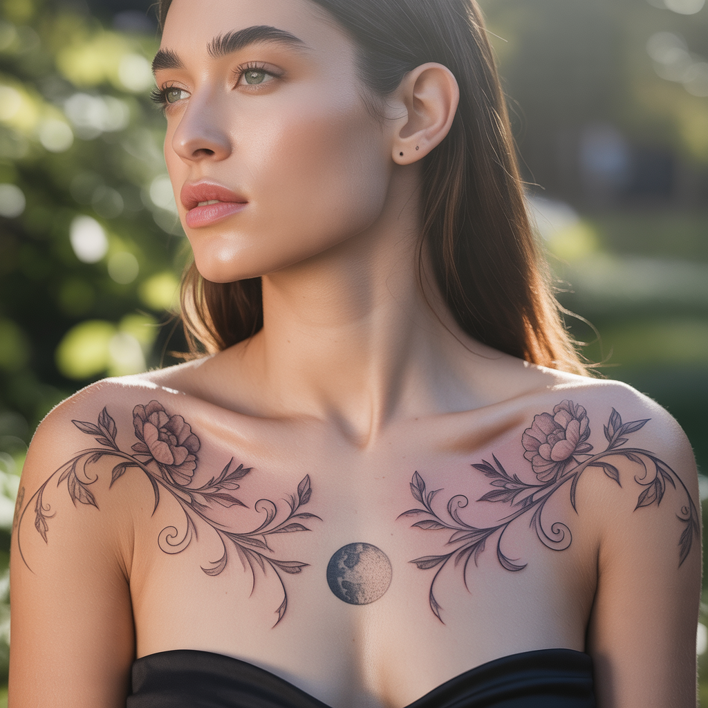 women shoulder tattoo