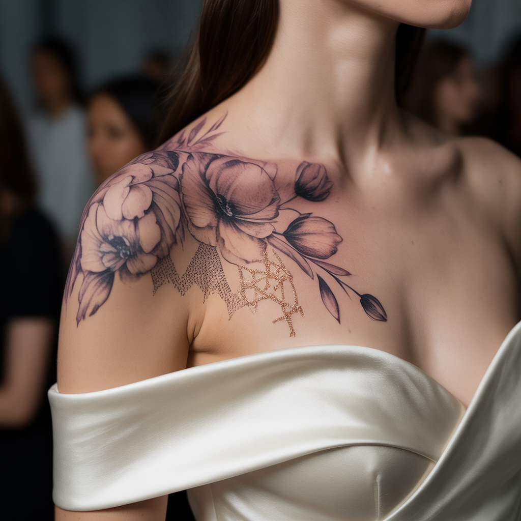 women shoulder tattoo