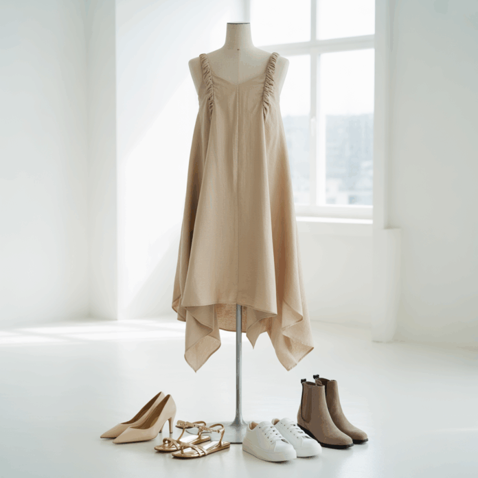 what-shoes-to-wear-with-a-beige-dress-1