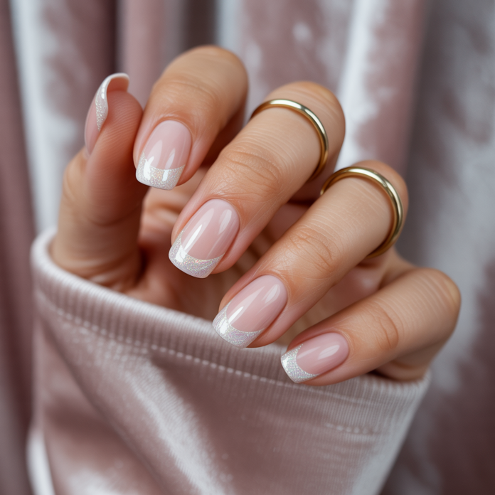 nails-glitter-french-1