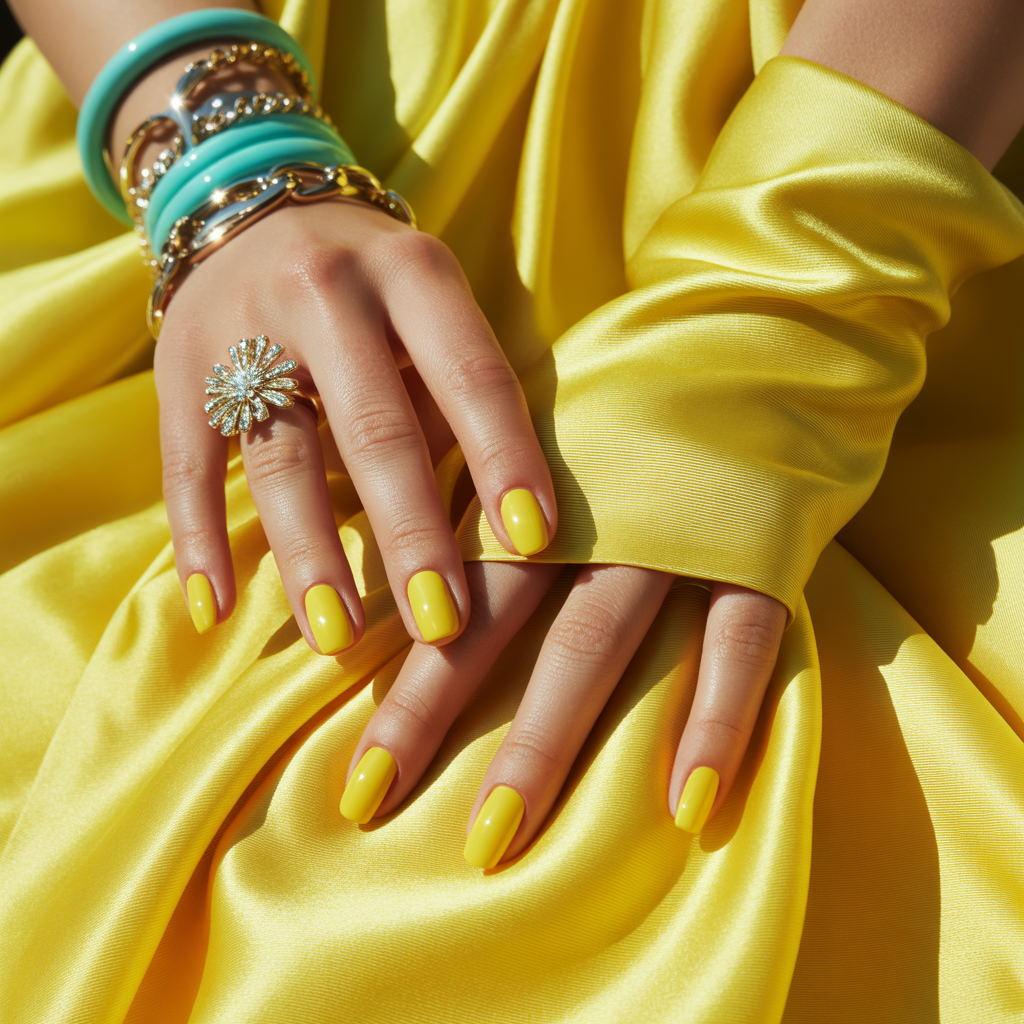 yellow nails