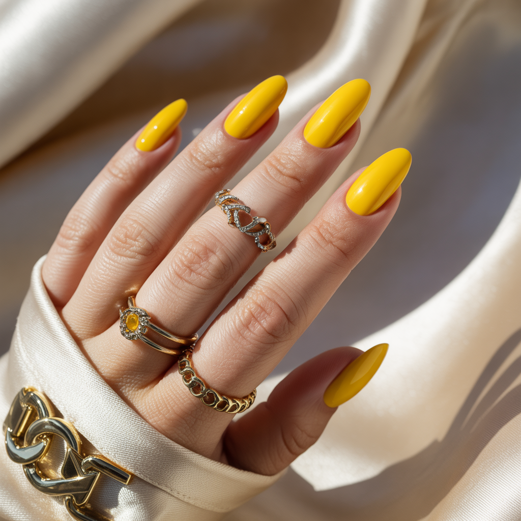yellow nails