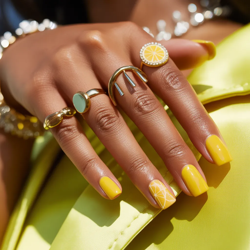 yellow nails